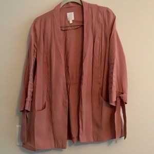 LC blush open front blazer